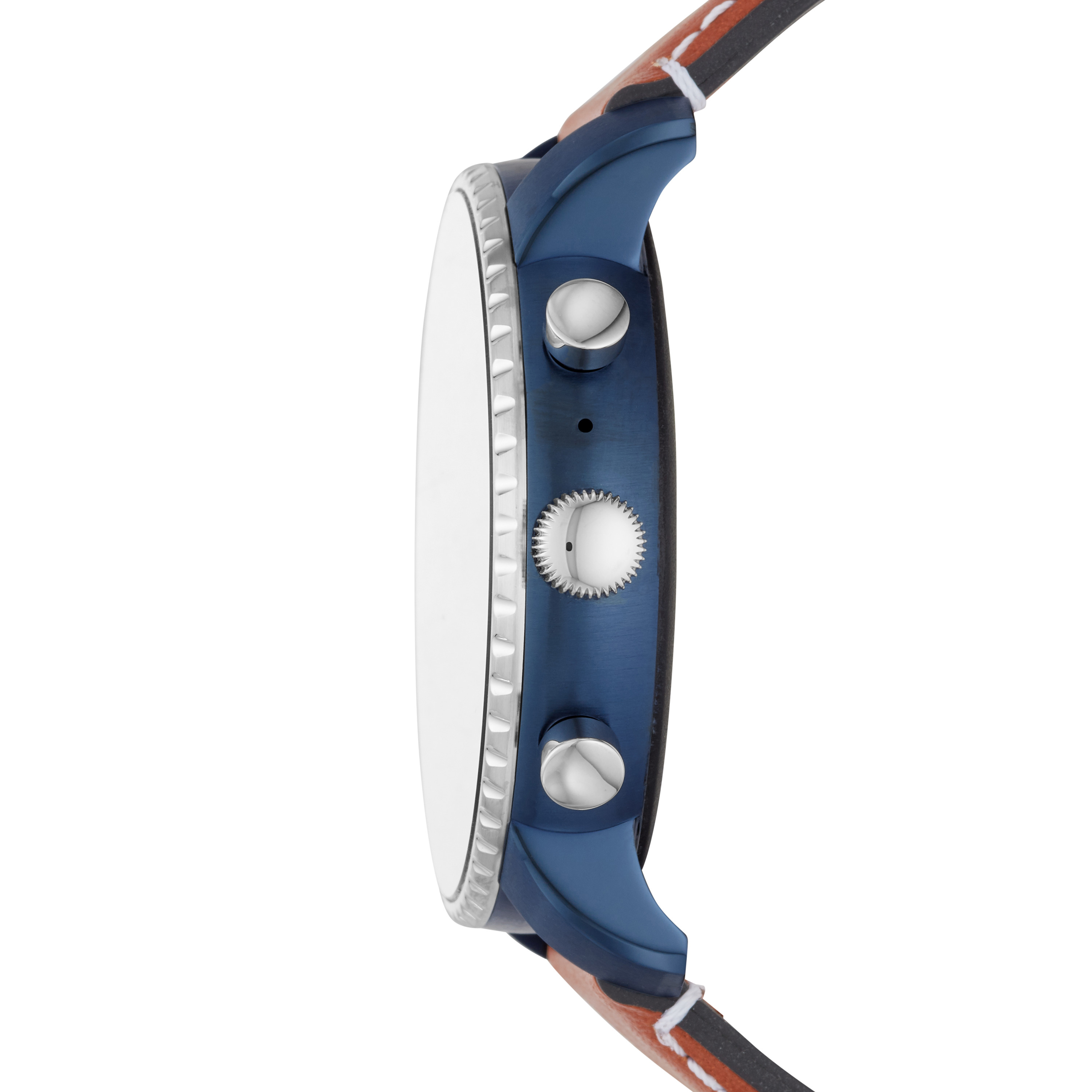 FOSSIL FTW 4016 Explorist Smartwatch Edelstahl Echtleder, 200 mm, Braun