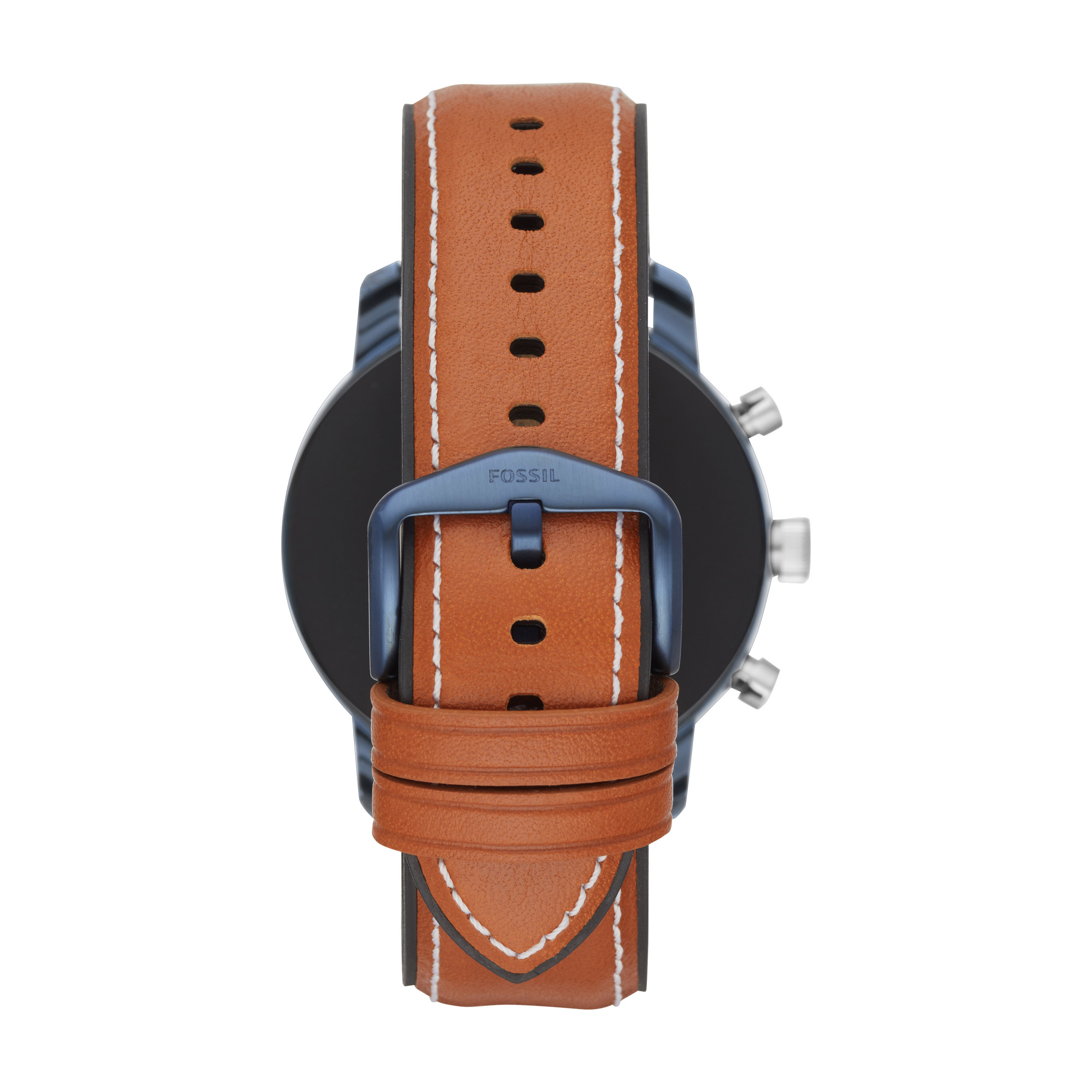 FOSSIL FTW 4016 Explorist Smartwatch Edelstahl Echtleder, 200 mm, Braun