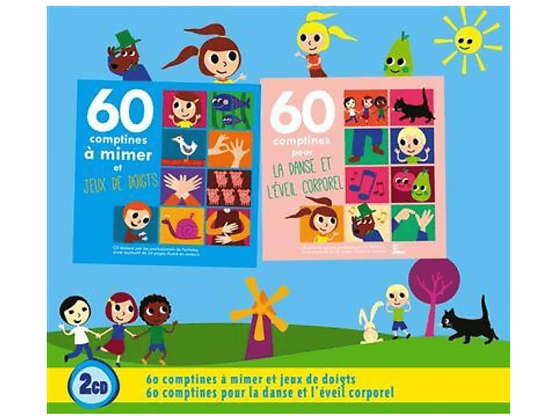 Verschillende artiesten - 60 Comptines à mimer et jeux de doigts + 60 Comptines pour la danse et l'éveil corporel CD