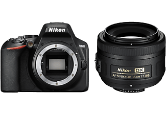 NIKON D3500 + AF-S 35 mm f/1.8G Kit fekete (VBA550K007)