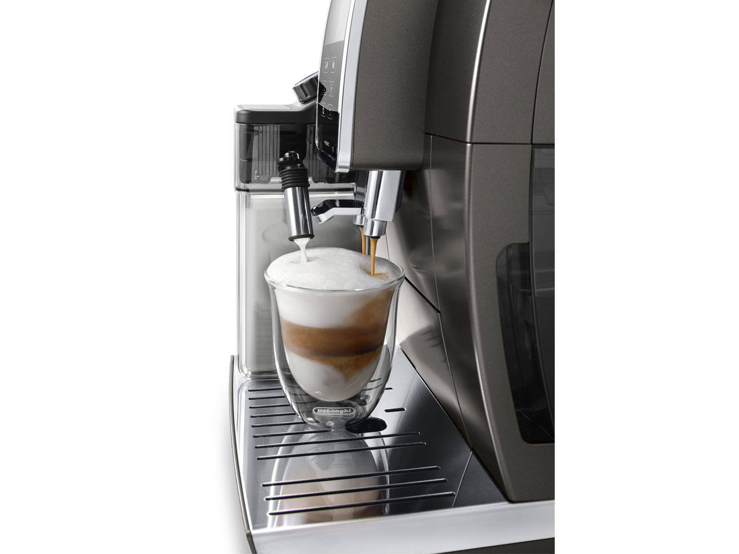 DE LONGHI  Machine expresso Dinamica Plus (ECAM370.95T) - Machine expresso full automatique - Nombre max. de tasses: 6 - Argenté