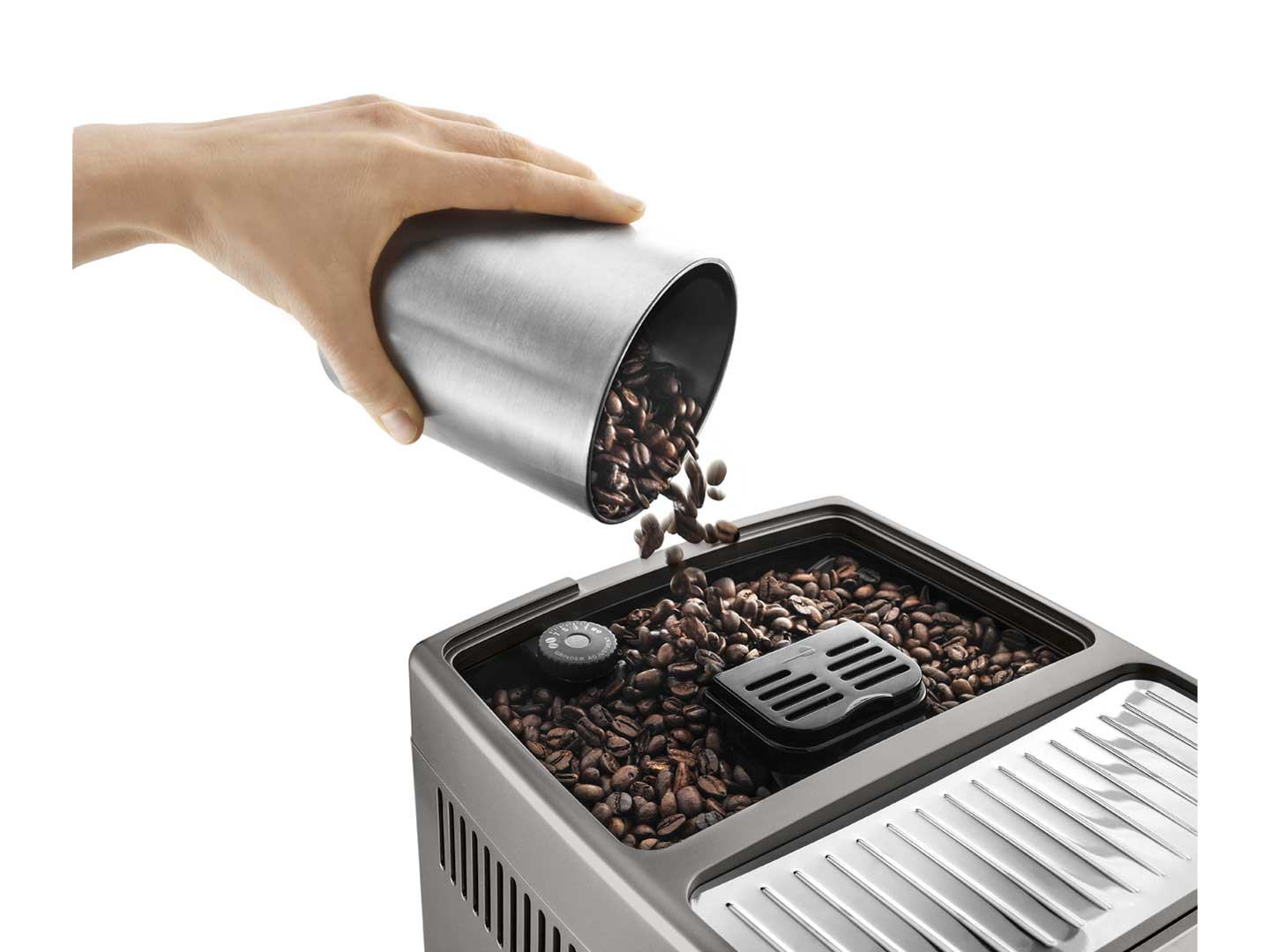 DE LONGHI  Machine expresso Dinamica Plus (ECAM370.95T) - Machine expresso full automatique - Nombre max. de tasses: 6 - Argenté