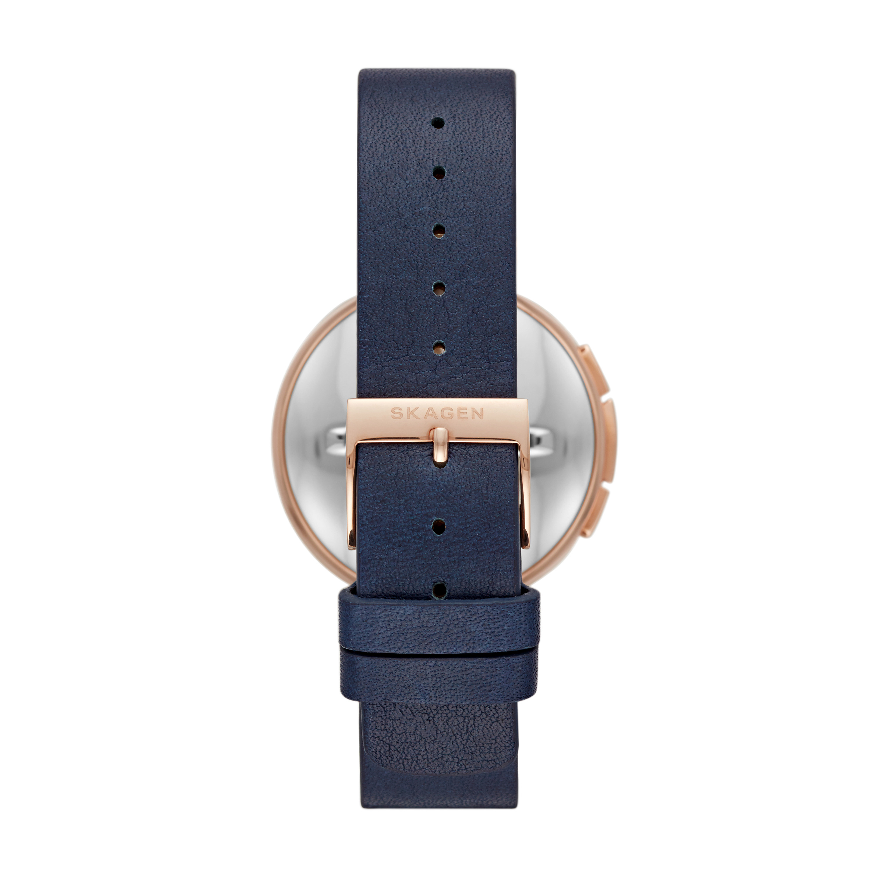 MISFIT Signatur T-Bar Smartwatch Echtleder, 175 mm, Rosegold/Blau