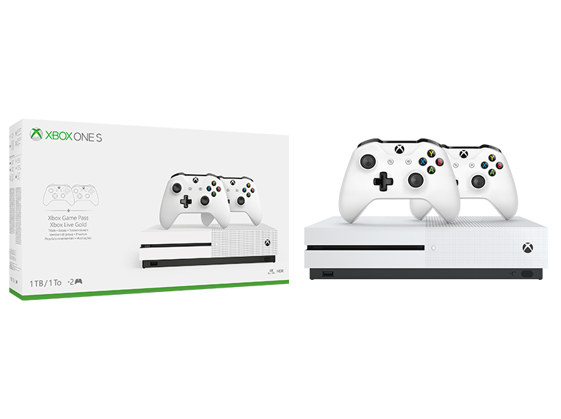 MICROSOFT Xbox One S 1TB Konsole + 2. Controller Bundle