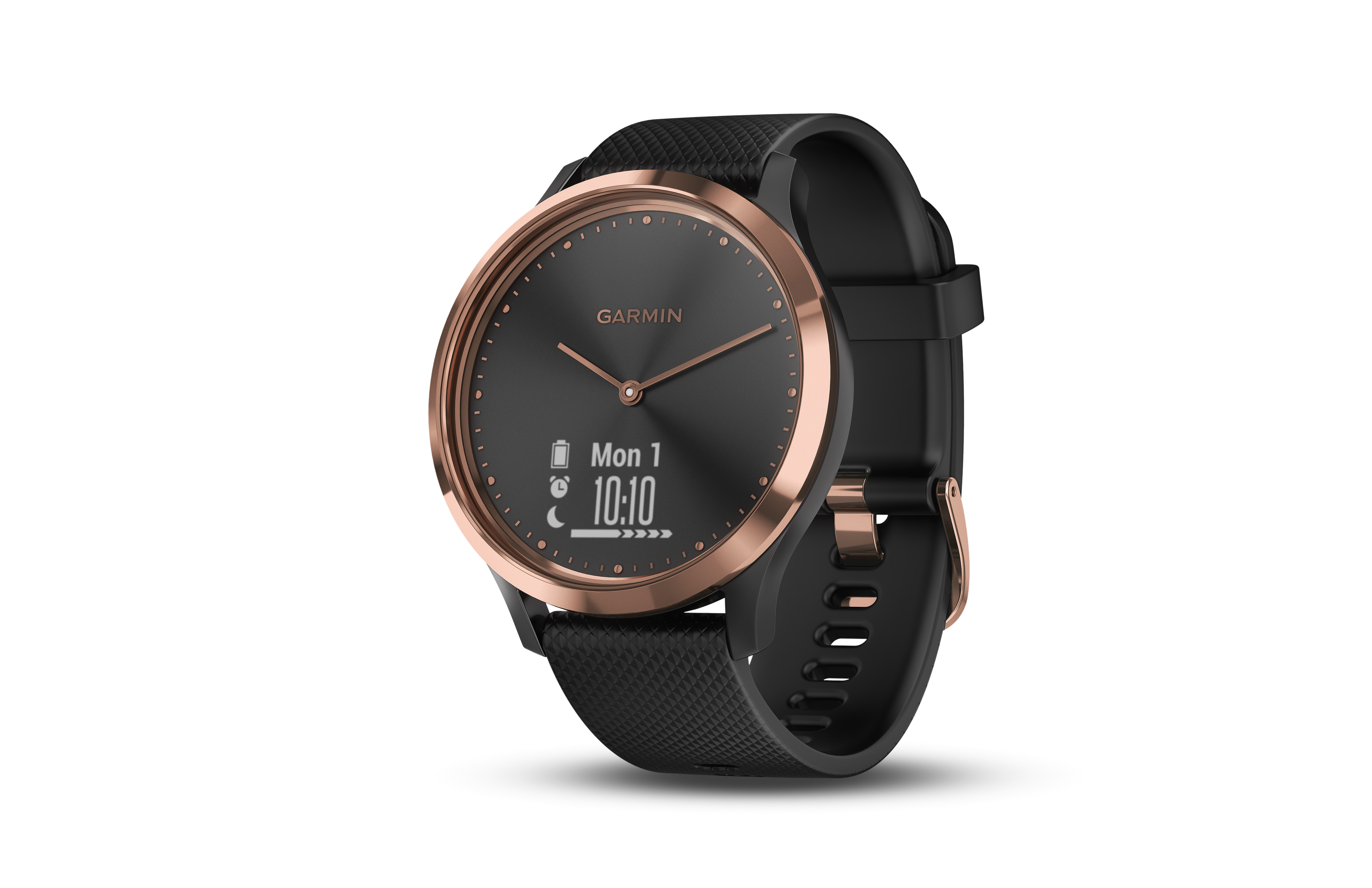 GARMIN VIVOMOVE HR, Smartwatch, S/M 122 bis 188 mm Umfang, Schwarz/Rosegold