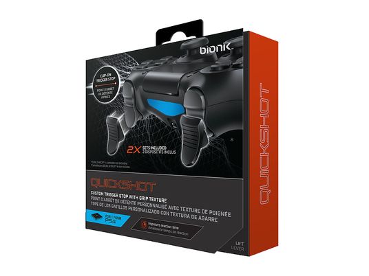 BIONIK PS4 Quickshot - Trigger Grips (Nero)