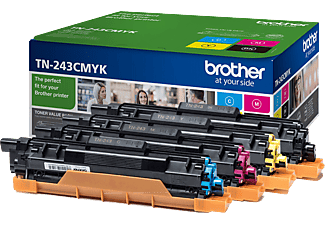 BROTHER TN-243CMYB Pack Zwart / Cyaan / Magenta / Geel