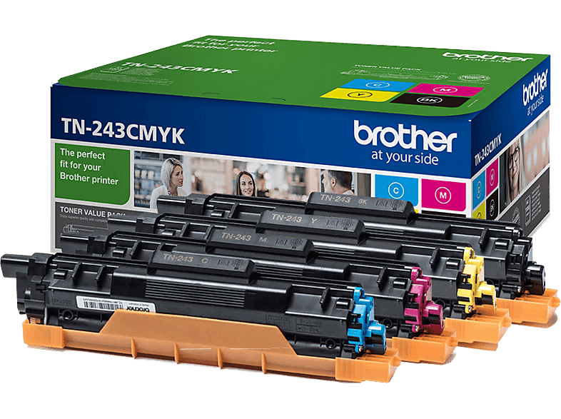 Brother Tn-243cmyb Pack Zwart / Cyaan Magenta Geel