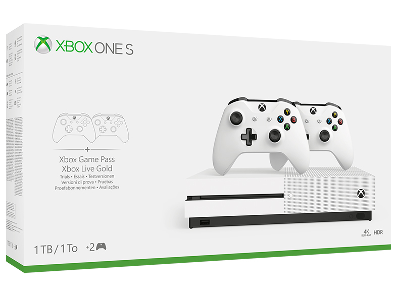 MICROSOFT XBOX ONE S 1TB KONSOLE - 2 Wireless Controller + FIFA 19