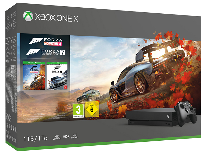 MICROSOFT Xbox One X 1TB Konsole – Forza Horizon 4 & Forza Motorsport 7 Bundle