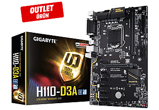 GIGABYTE GA-H110-D3A Intel 1151 DDR4 2400 MHz Anakart Outlet