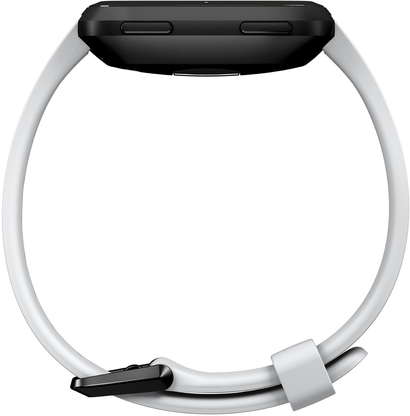 FITBIT Versa Smartwatch Aluminium Kunststoff, S-L, Schwarz/Weiß