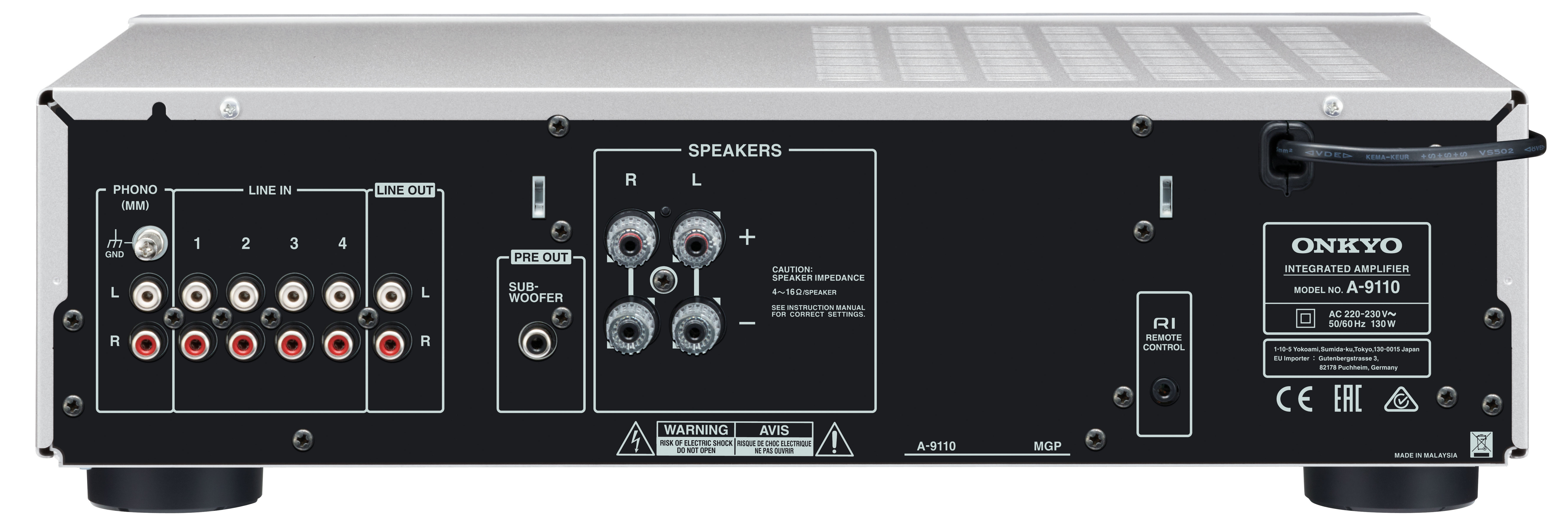 ONKYO A-9110 Verstärker (2Kanälepro Kanal, Silber)