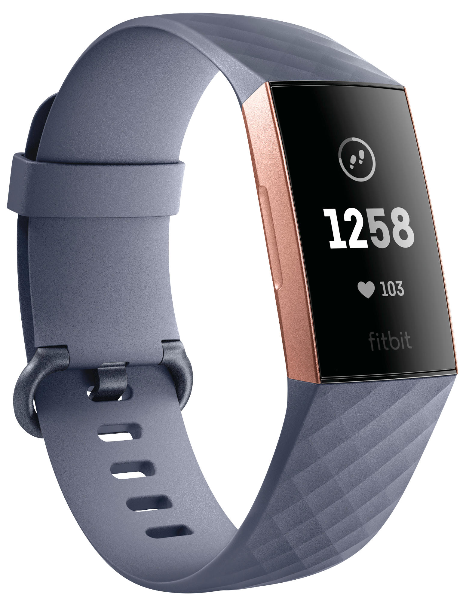 Pulsera de actividad - Fitbit Charge 3, Bluetooth, Resistente al agua 50 m, Horas de sueño