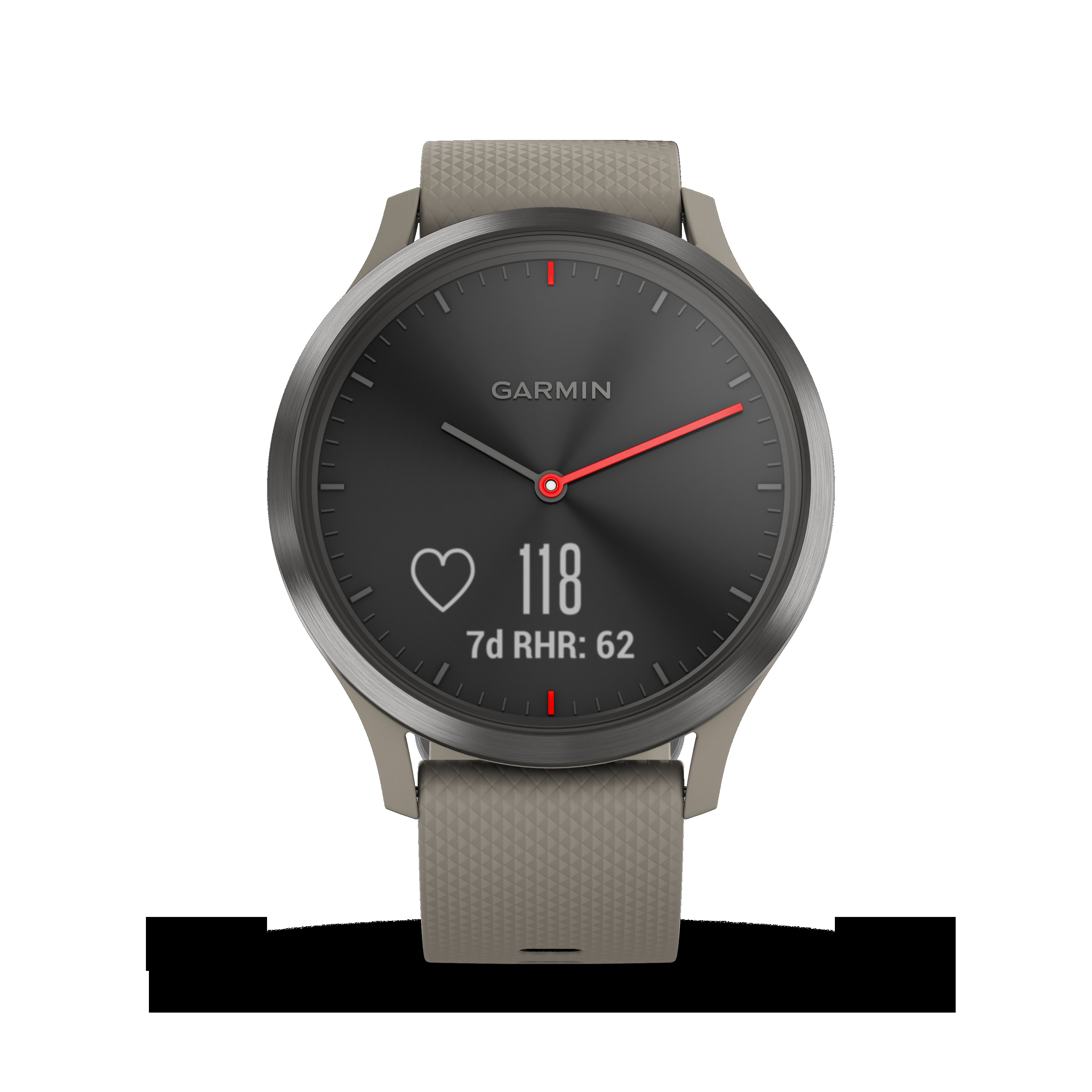 GARMIN VIVOMOVE HR, Smartwatch, Einheitsgröße, Schwarz mit sandsteinfarbenem Silikonarmband