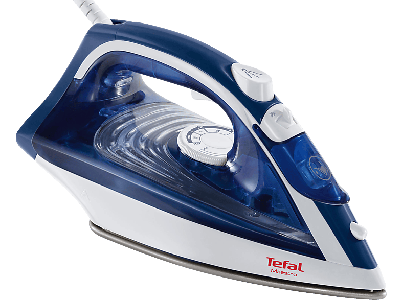 Plancha de vapor - Tefal Maestro 2 FV1845E0, 2300W, 0.27 l, Azul y Blanco