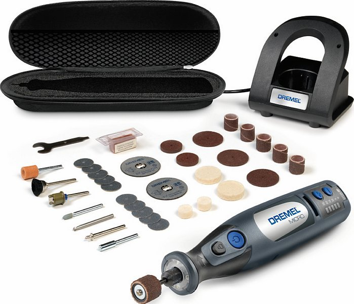 DREMEL Micro 8050-35 Multifunktionswerkzeug, Schwarz/Silber/Blau