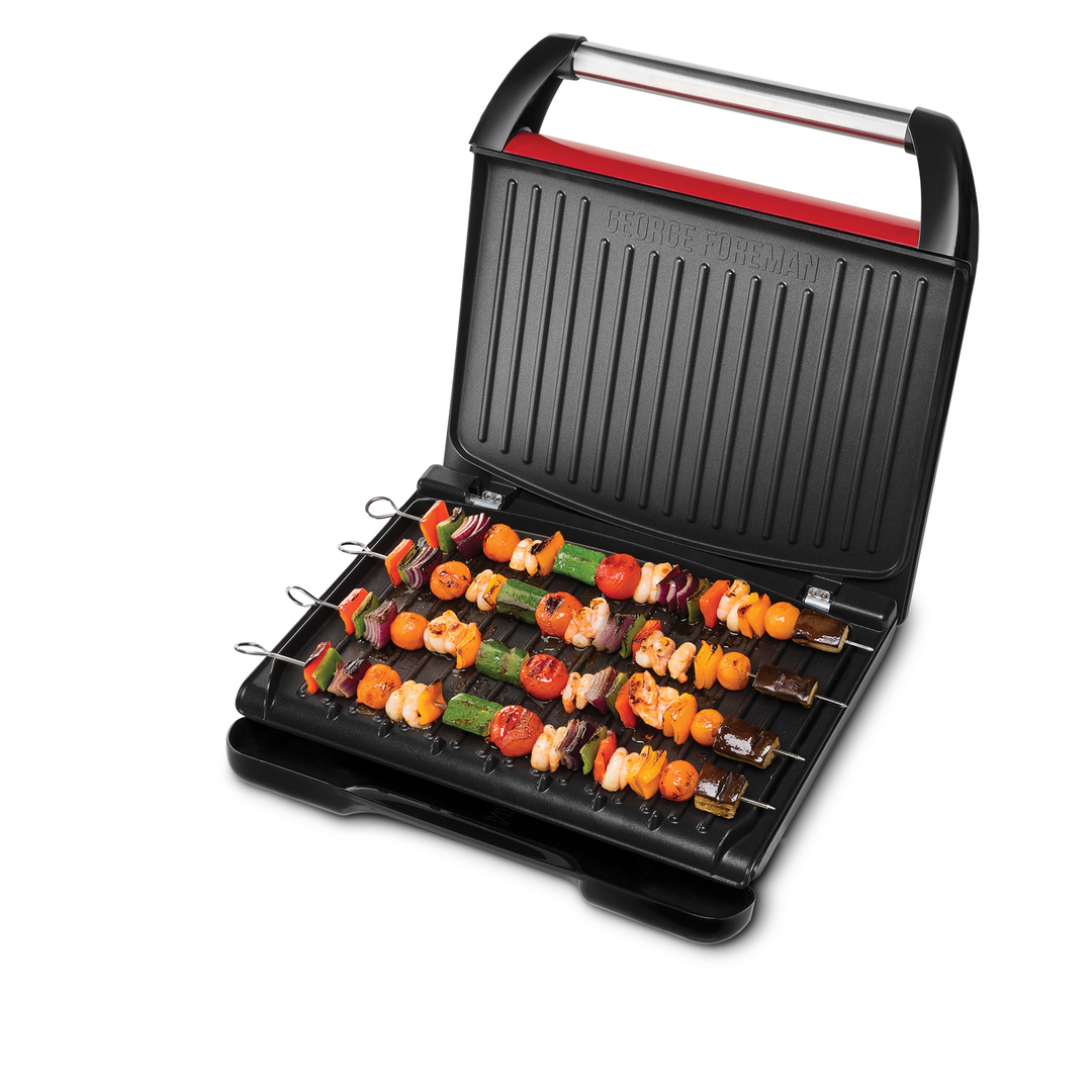GEORGE FOREMAN 25050-56 Steel Entertaining Fitnessgrill Kontaktgrill