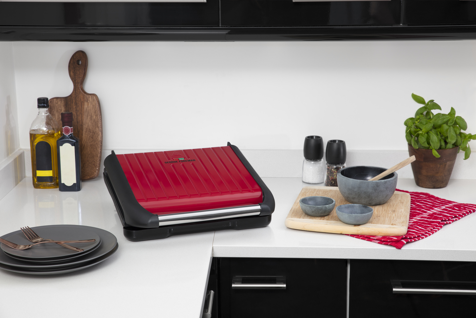 GEORGE FOREMAN 25050-56 Steel Entertaining Fitnessgrill Kontaktgrill