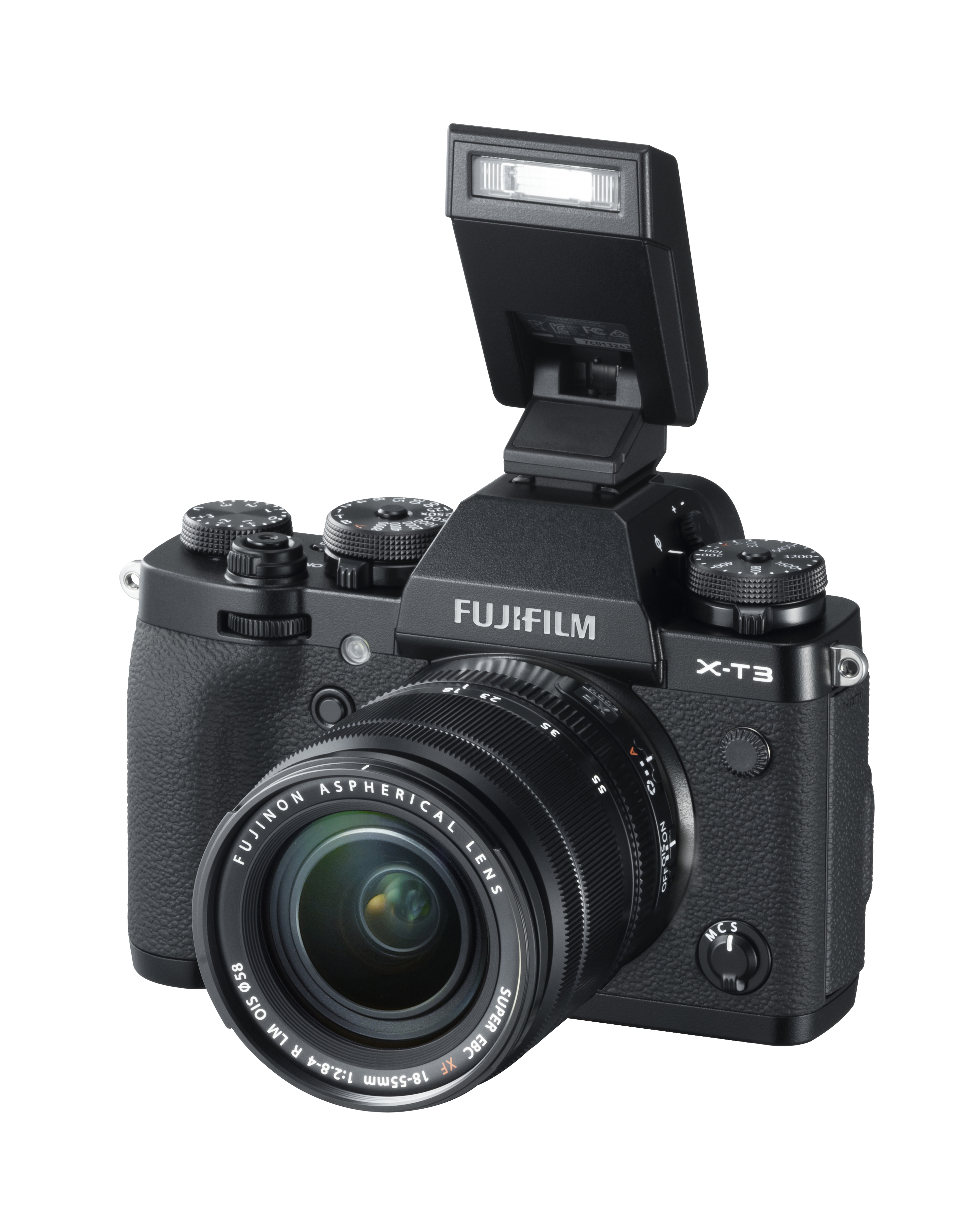 FUJIFILM X-T3 Kit Systemkamera mit Objektiv 18-55 mm, 7,6 cm Display, WLAN