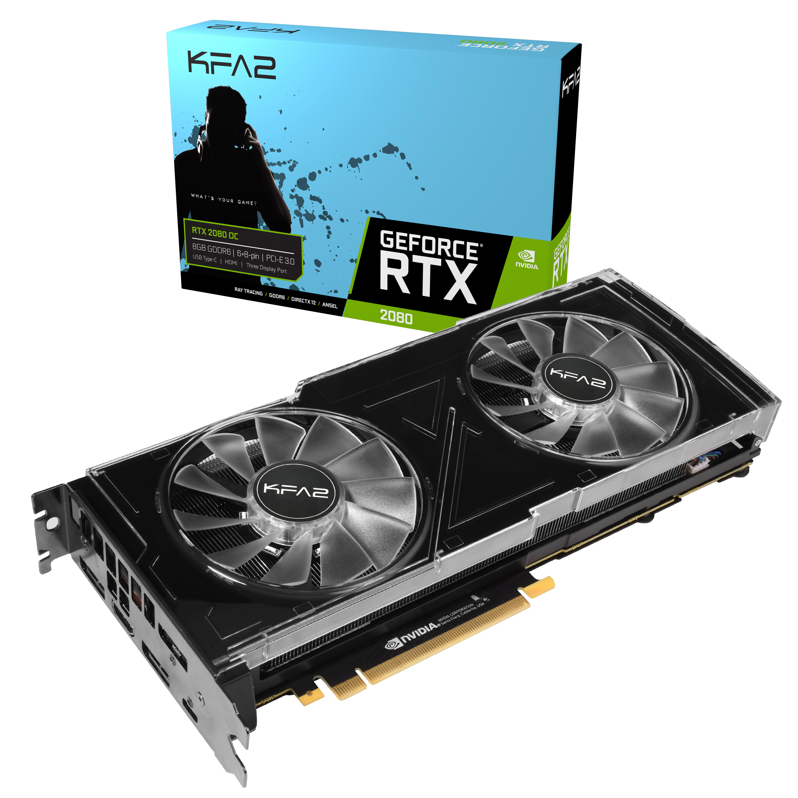 KFA2 GeForce RTX™ 2080 OC 8GB (28NSL6UCT7OK) (NVIDIA, Grafikkarte)