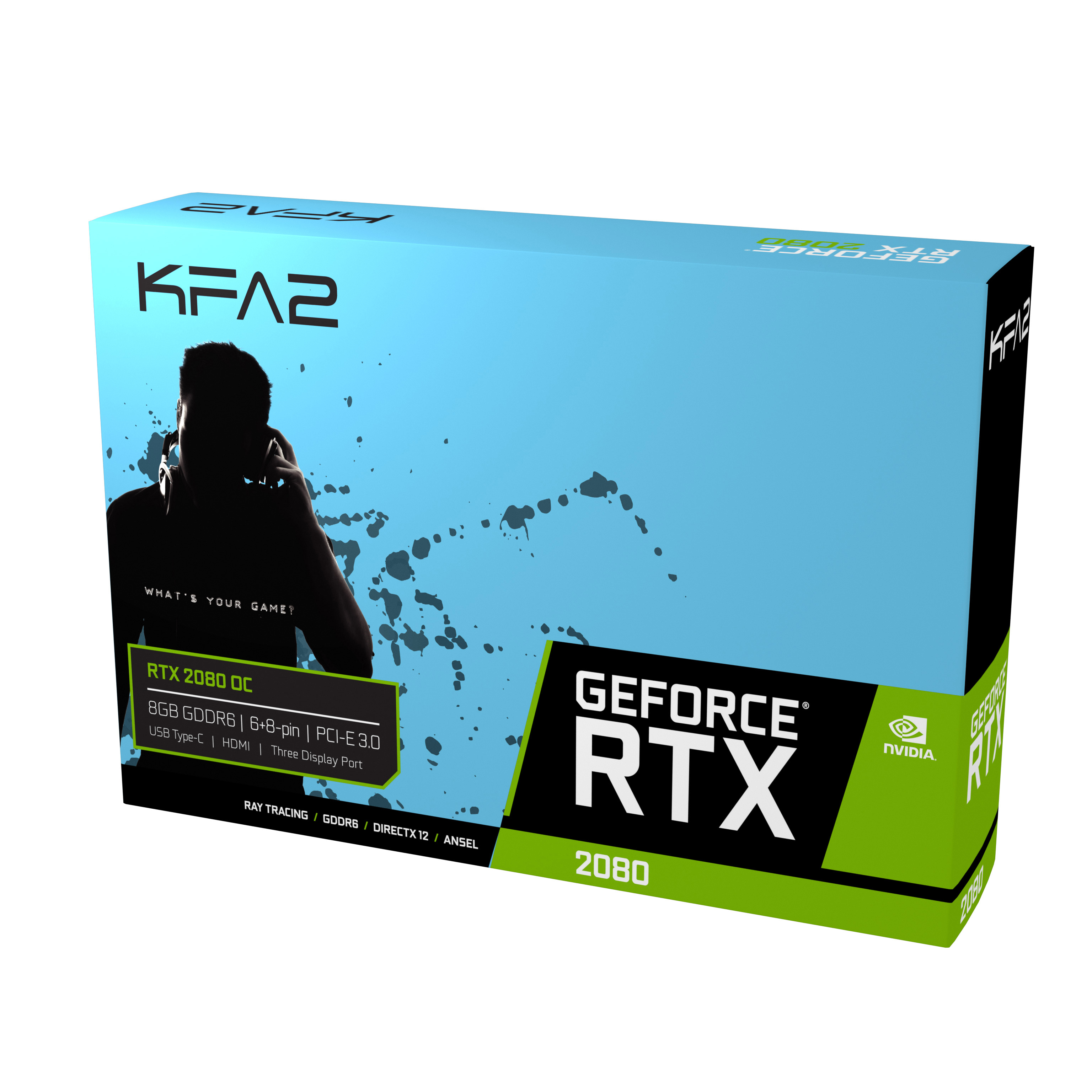 KFA2 GeForce RTX™ 2080 OC 8GB (28NSL6UCT7OK) (NVIDIA, Grafikkarte)