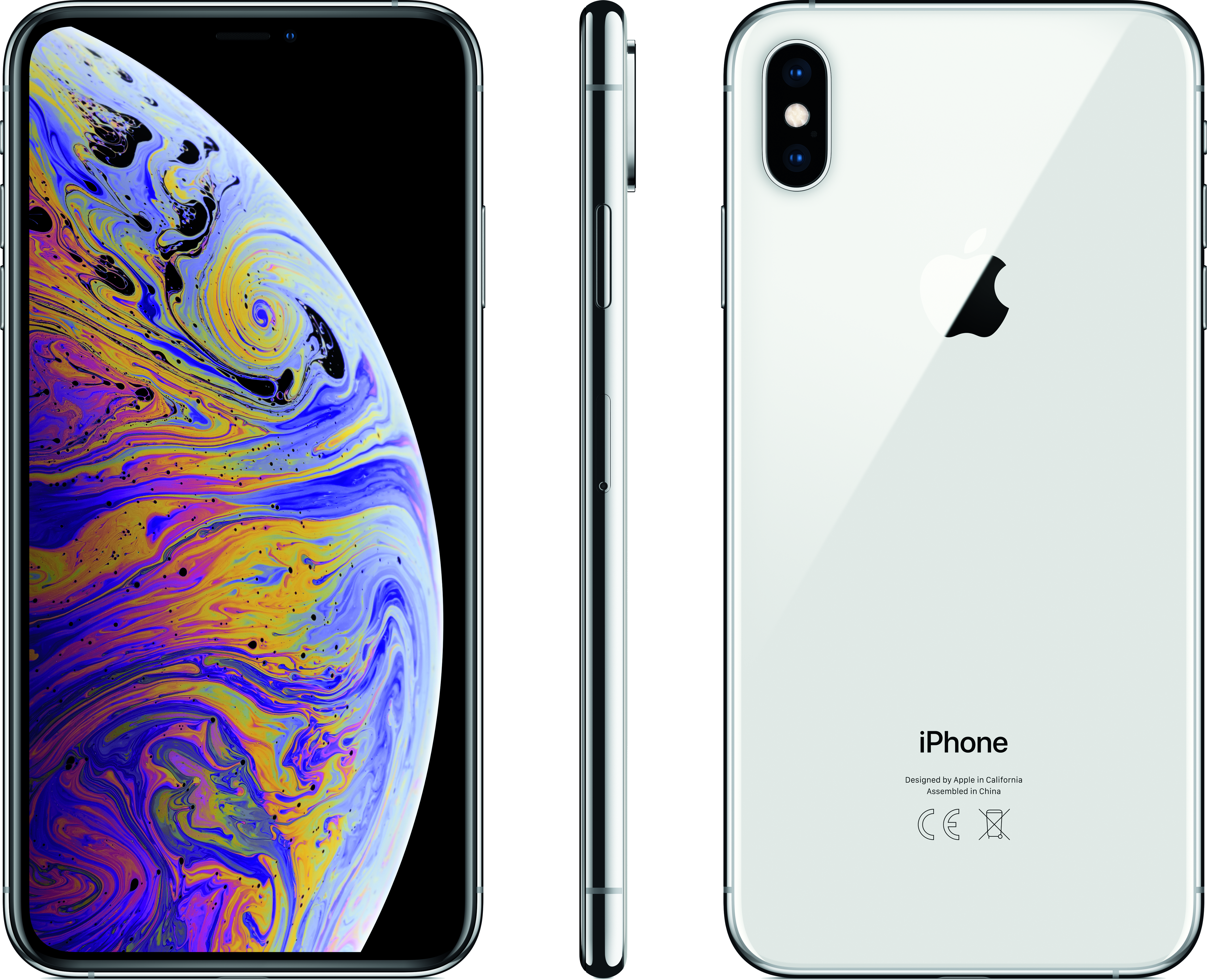 APPLE iPhone XS Max 64 GB, Silber 64 GB, Silber