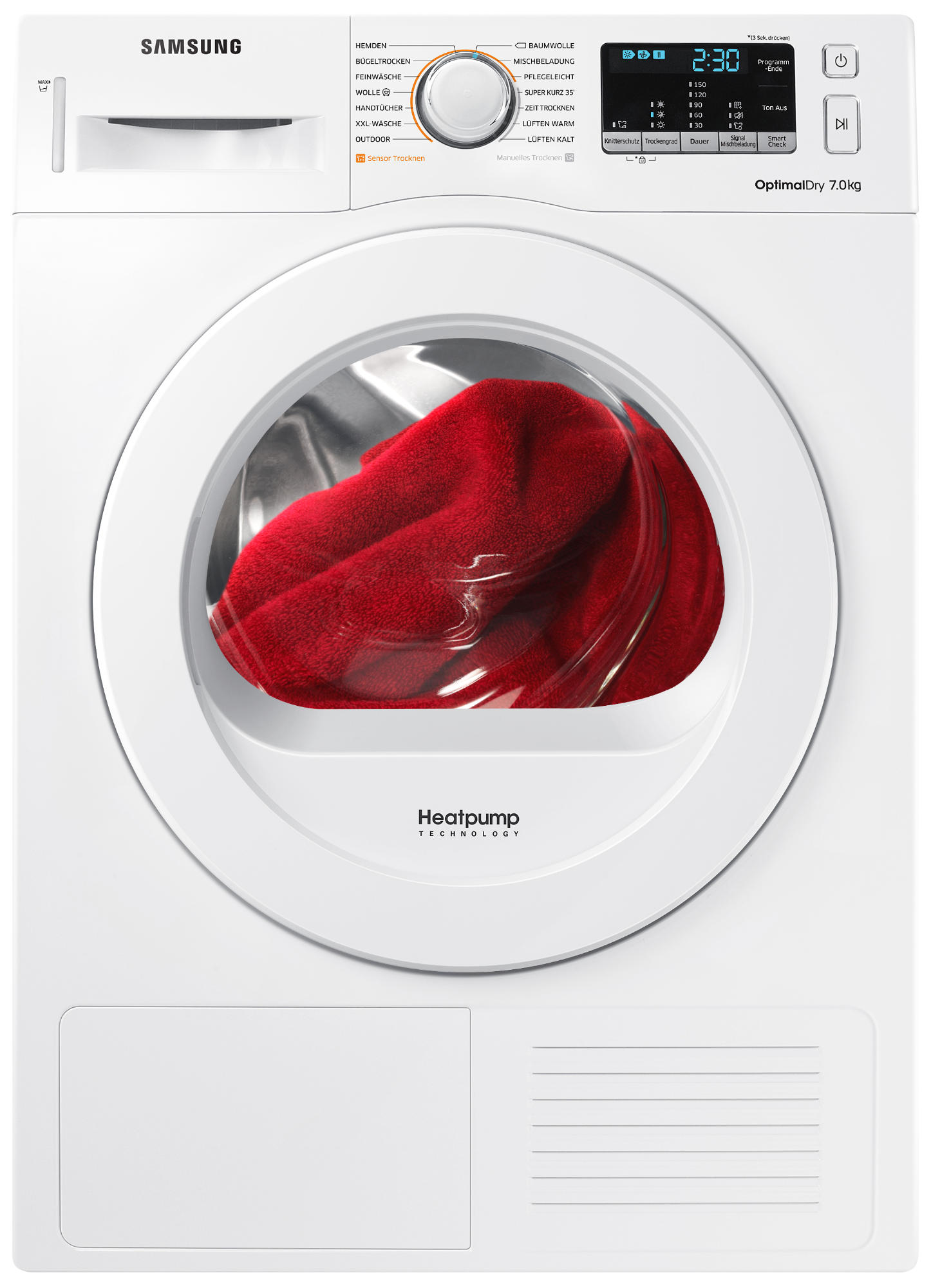 SAMSUNG DV7FM5020KW/EG Wärmepumpentrockner (7 kg, A++, Weiß)