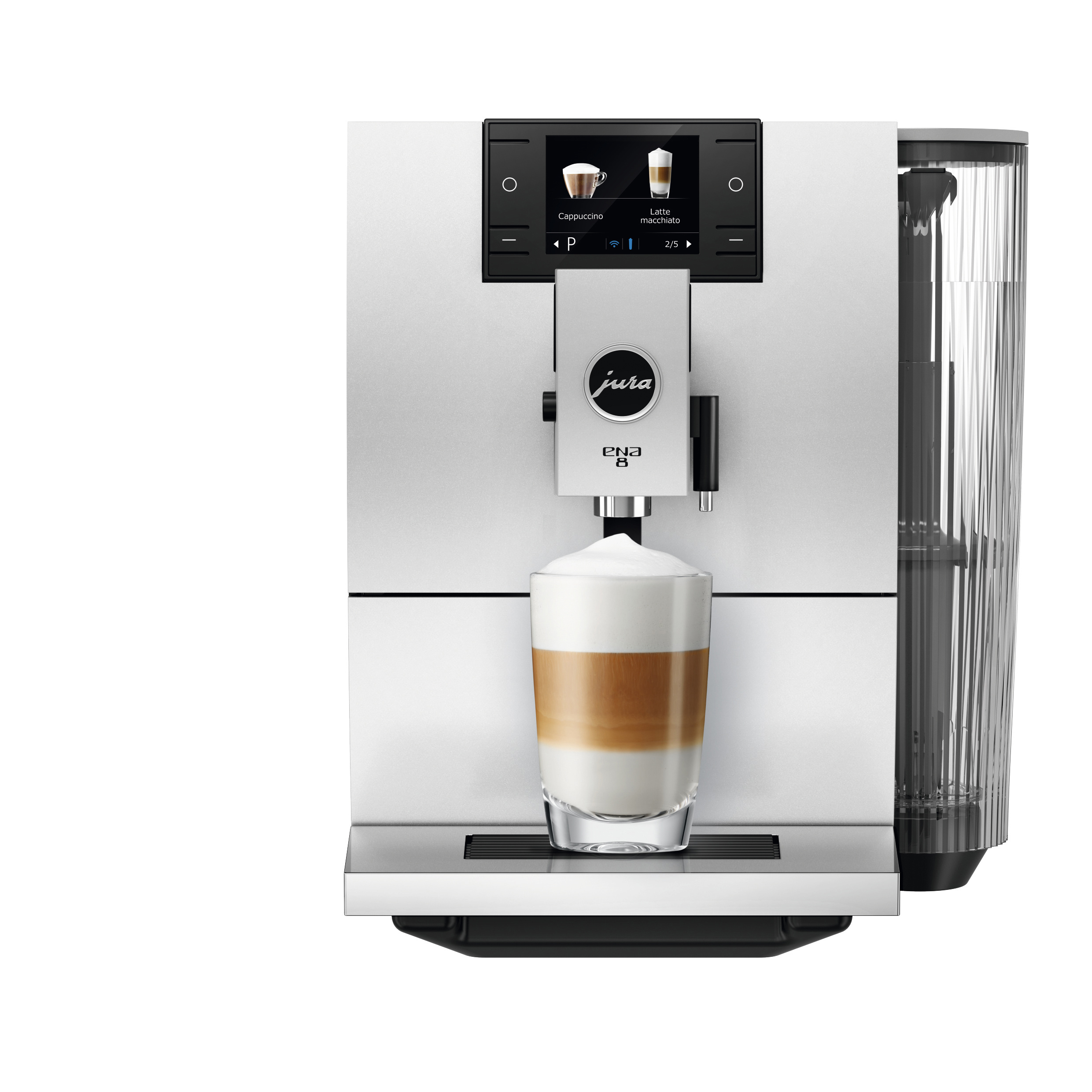 JURA 15255 ENA 8 Kaffeevollautomat (Rot, AromaG3-Mahlwerk, 15 bar, externer Milchbehälter)