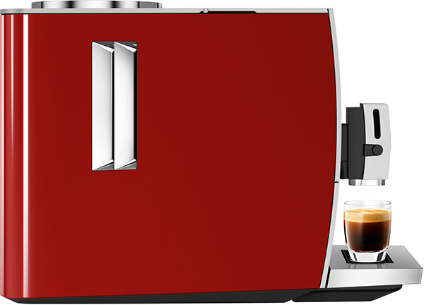 JURA 15255 ENA 8 Kaffeevollautomat (Rot, AromaG3-Mahlwerk, 15 bar, externer Milchbehälter)