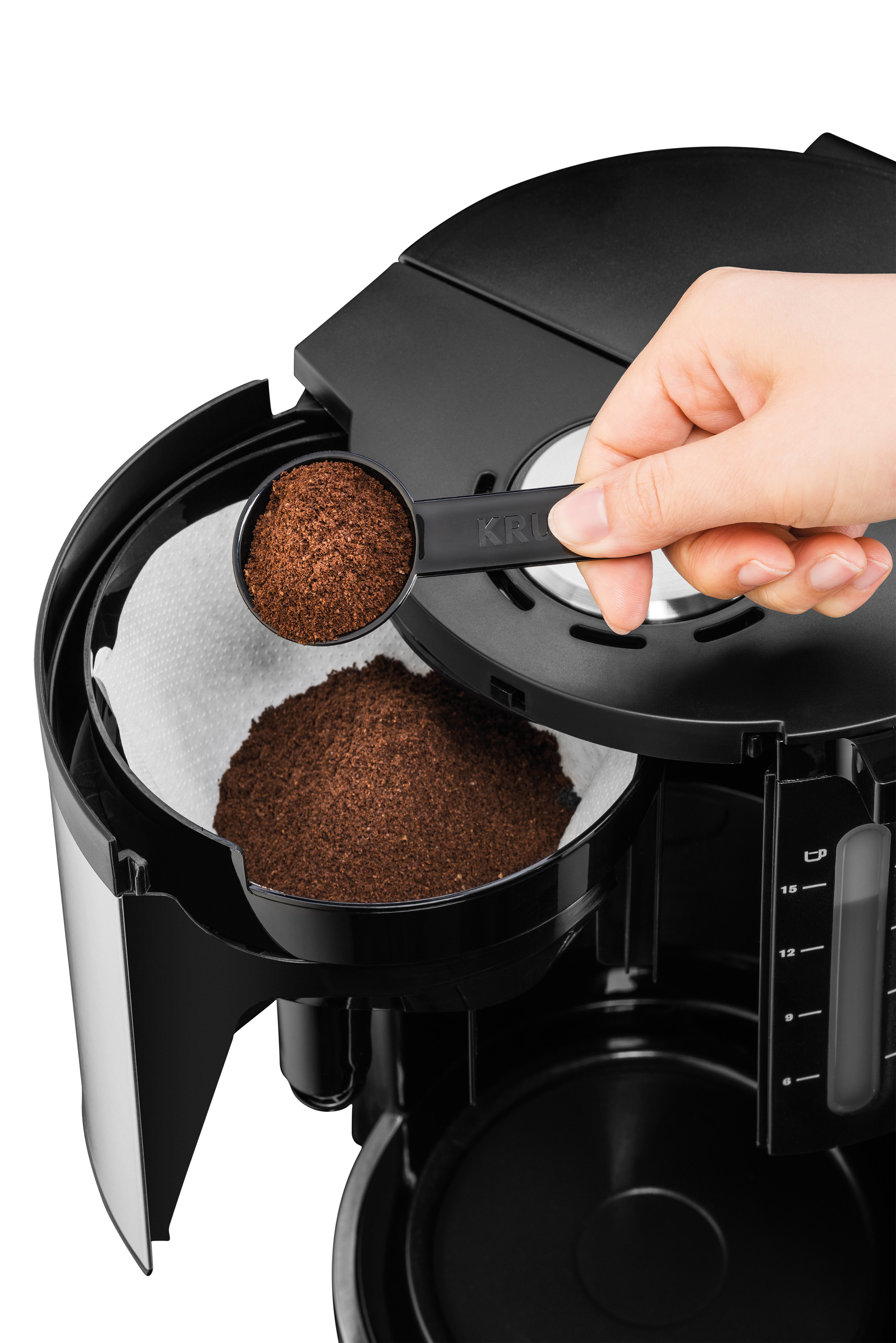KRUPS KM3210 Pro Aroma Plus und Samba Kaffeemaschine Edelstahl/Schwarz