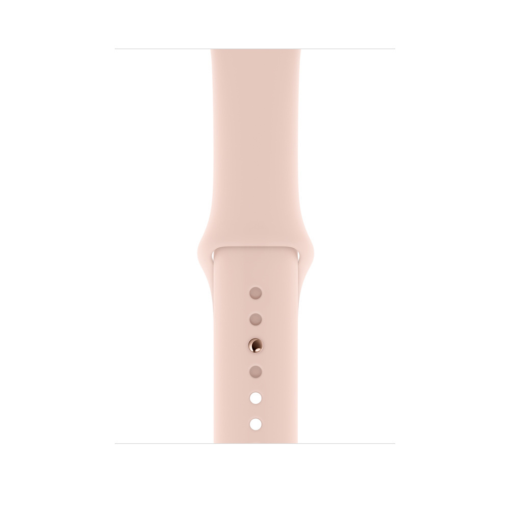 APPLE Watch Series 4 (GPS + Cellular) 44mm Smartwatch Aluminium Kunststoff, 140-210 mm, Armband: Sandrosa, Gehäuse: Gold