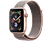 APPLE Watch Series 4 (GPS + Cellular) 40 mm - Smartwatch (130-200 mm, Gewebtes Nylon, Armband: Sandrosa, Gehäuse: Gold)