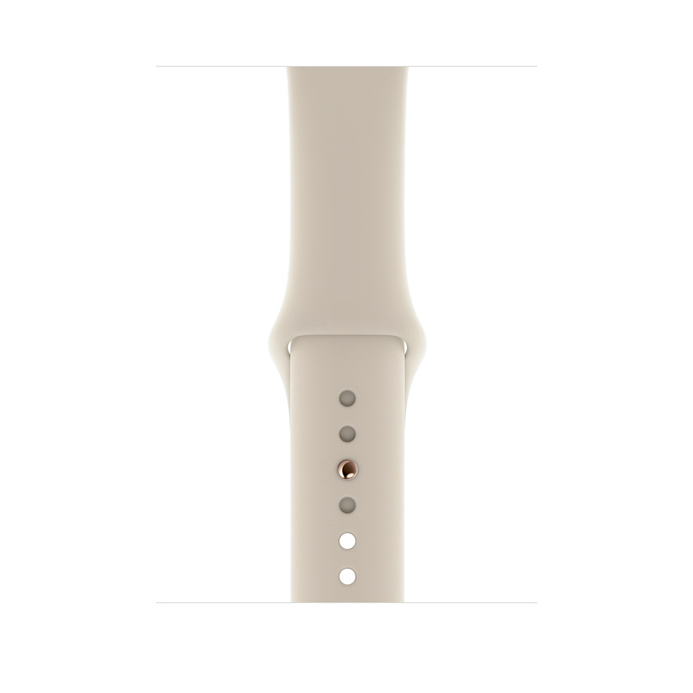APPLE Watch Series 4 (GPS + Cellular) 40 mm Smartwatch Edelstahl Kunststoff, 130-200 mm, Armband: Beige, Gehäuse: Gold