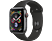 APPLE Watch Series 4 (GPS + Cellular) 40 mm - Montre intelligente (130-200 mm, Plastique, Bracelet: Noir / Boîtier: Gris sidéral)