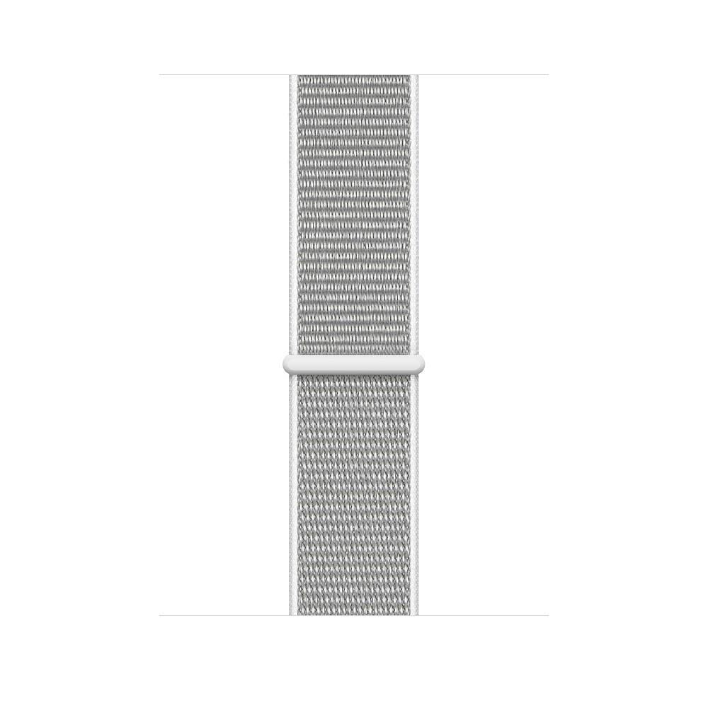 APPLE Watch Series 4 (GPS + Cellular) 40 mm Smartwatch Aluminium gewebtes Nylon, 130-200 mm, Armband: Silber, Gehäuse: Silber
