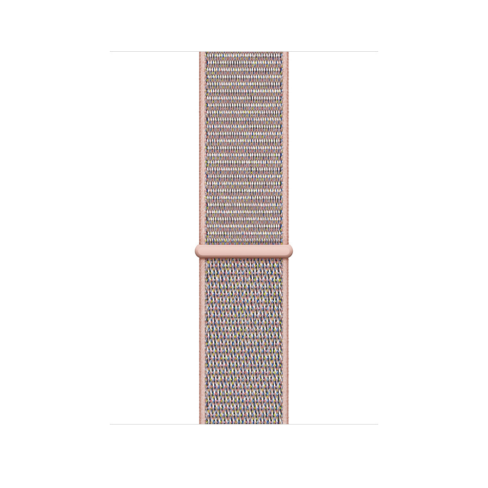 APPLE Watch Series 4 (GPS + Cellular) 44mm Smartwatch Aluminium gewebtes Nylon, 140-210 mm, Armband: Sandrosa, Gehäuse: Gold
