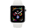 APPLE Watch Series 4 (GPS + Cellular) 44mm - Smartwatch (140-210 mm, Kunststoff, Armband: Weiß, Gehäuse: Silber)