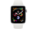 APPLE Watch Series 4 (GPS + Cellular) 40 mm - Smartwatch (130-200 mm, Kunststoff, Armband: Weiß, Gehäuse: Silber)