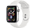 APPLE Watch Series 4 (GPS) 44 mm - Montre intelligente (140-210 mm, Plastique, Bracelet: Blanc / Boîtier: Argent)