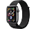 APPLE Watch Series 4 (GPS) 44 mm - Montre intelligente (140-210 mm, Nylon tissé, Bracelet: Noir / Boîtier: Gris sidéral)