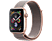 APPLE Apple Watch Series 4 44mm - Smartwatch (140-210 mm, gewebtes Nylon, Armband: Sandrosa / Gehäuse: Gold)