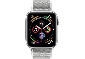 APPLE Watch Series 4 (GPS) 44 mm - Smartwatch (140-210 mm, Nylon tessuto, Cinturino: Argent / Cassa: Argento)