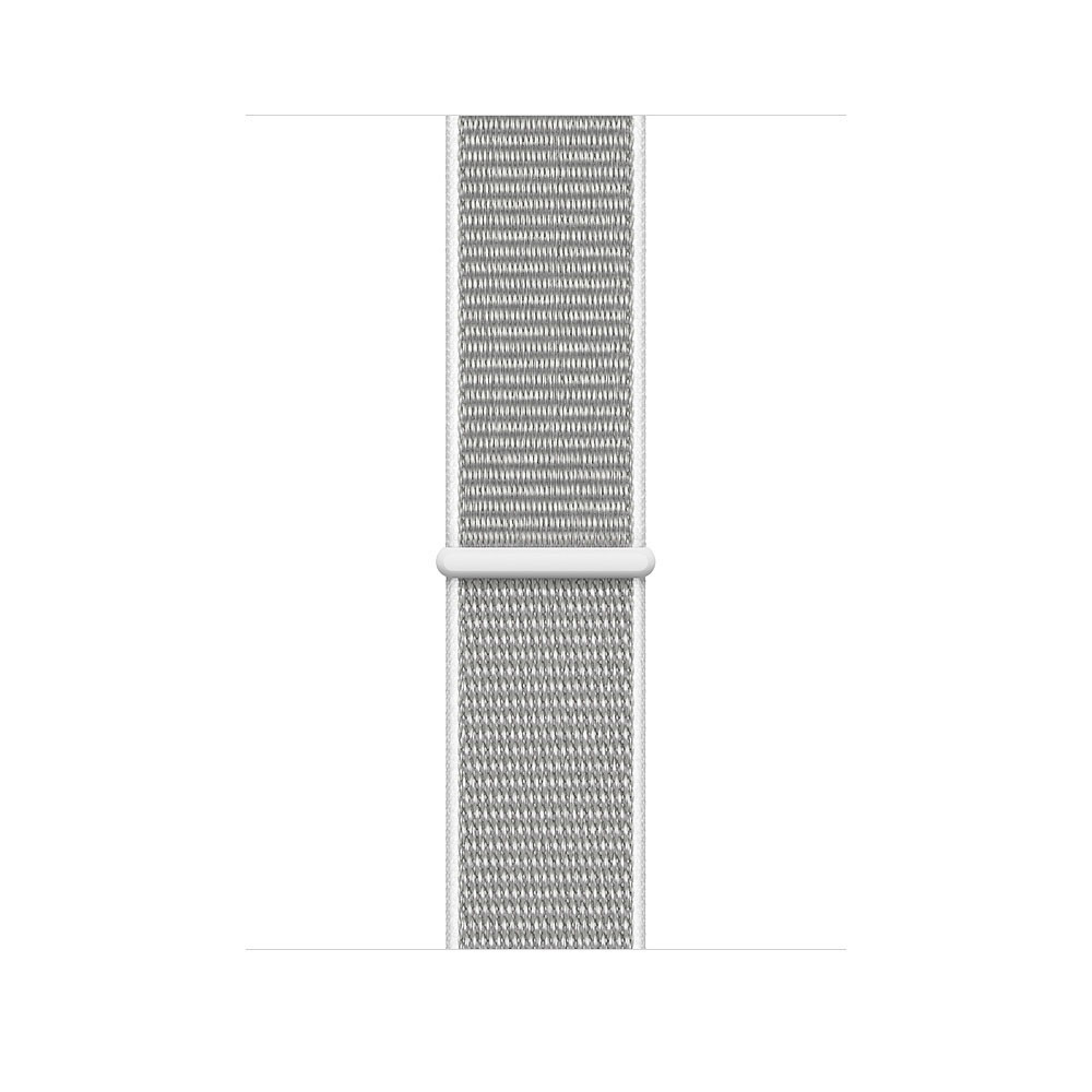 APPLE Watch Series 4 40mm Smartwatch Aluminium gewebtes Nylon, 130-200 mm, Armband: Silber, Gehäuse: Silber