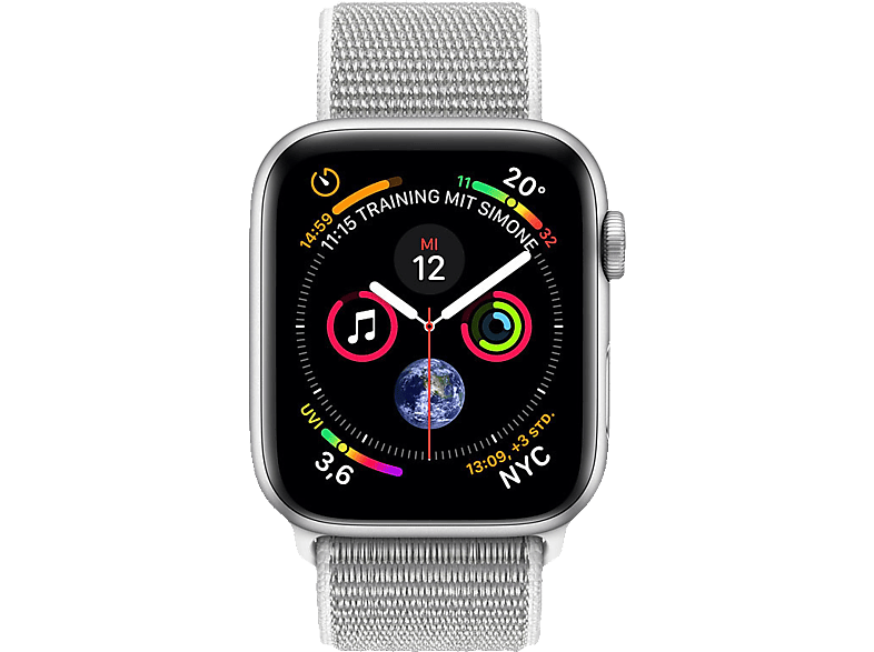 Smartwatch APPLE Watch Series 4 40mm Smartwatch Aluminium gewebtes