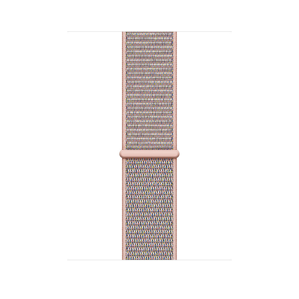 APPLE Watch Series 4 40mm Smartwatch Aluminium Nylon, 130-200 mm, Armband: Sandrosa, Gehäuse: Gold