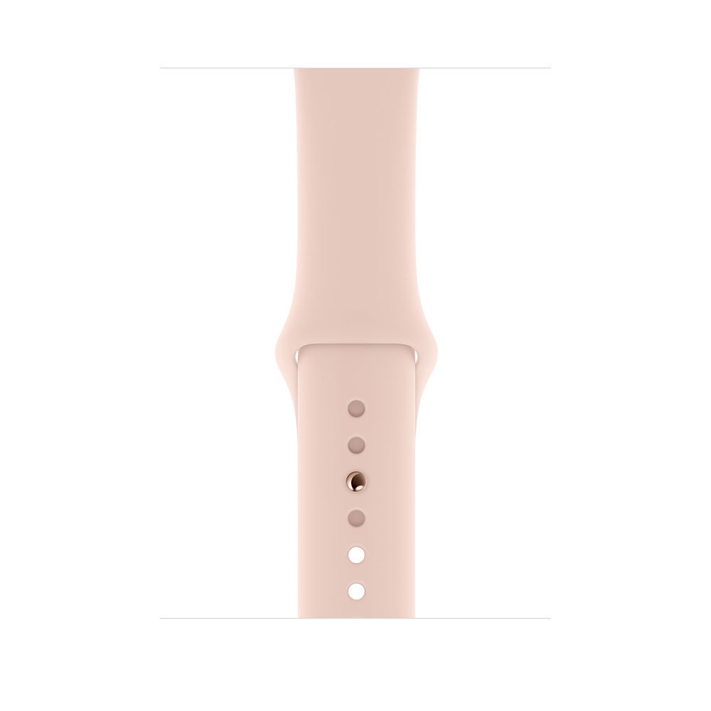 APPLE Watch Series 4 40mm Smartwatch Aluminium Kunststoff, 130-200 mm, Armband: Sandrosa, Gehäuse: Gold