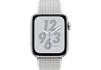 APPLE Watch Nike+ Series 4 (GPS + Cellular) 40 mm - Montre intelligente (130-200 mm, Nylon tissé, Bracelet: Blanc / Boîtier: Argent)