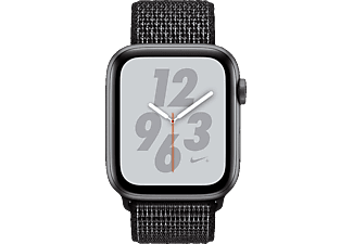 APPLE Watch Series 4 (GPS + Cellular) 40 mm - Smartwatch (130-200 mm, Gewebtes Nylon, Armband: Schwarz / Gehäuse: Dunkelgrau)