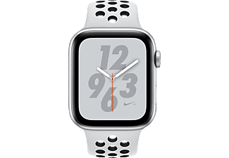 APPLE Watch Nike+ Series 4 (GPS) 40 mm - Montre intelligente (130-200 mm, Plastique, Bracelet: Platine/Noir / Boîtier: Argent)